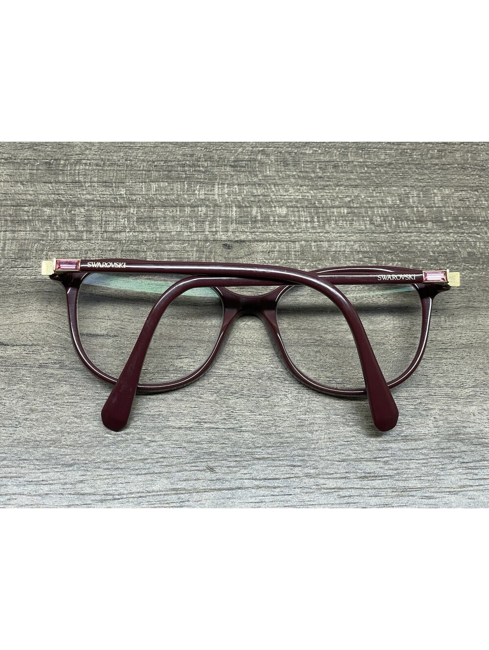 Swarovski Authentic Eyeglasses Frames SK 2002 1008 Maroon / Jeweled 51-17-140 - Picture 11 of 12